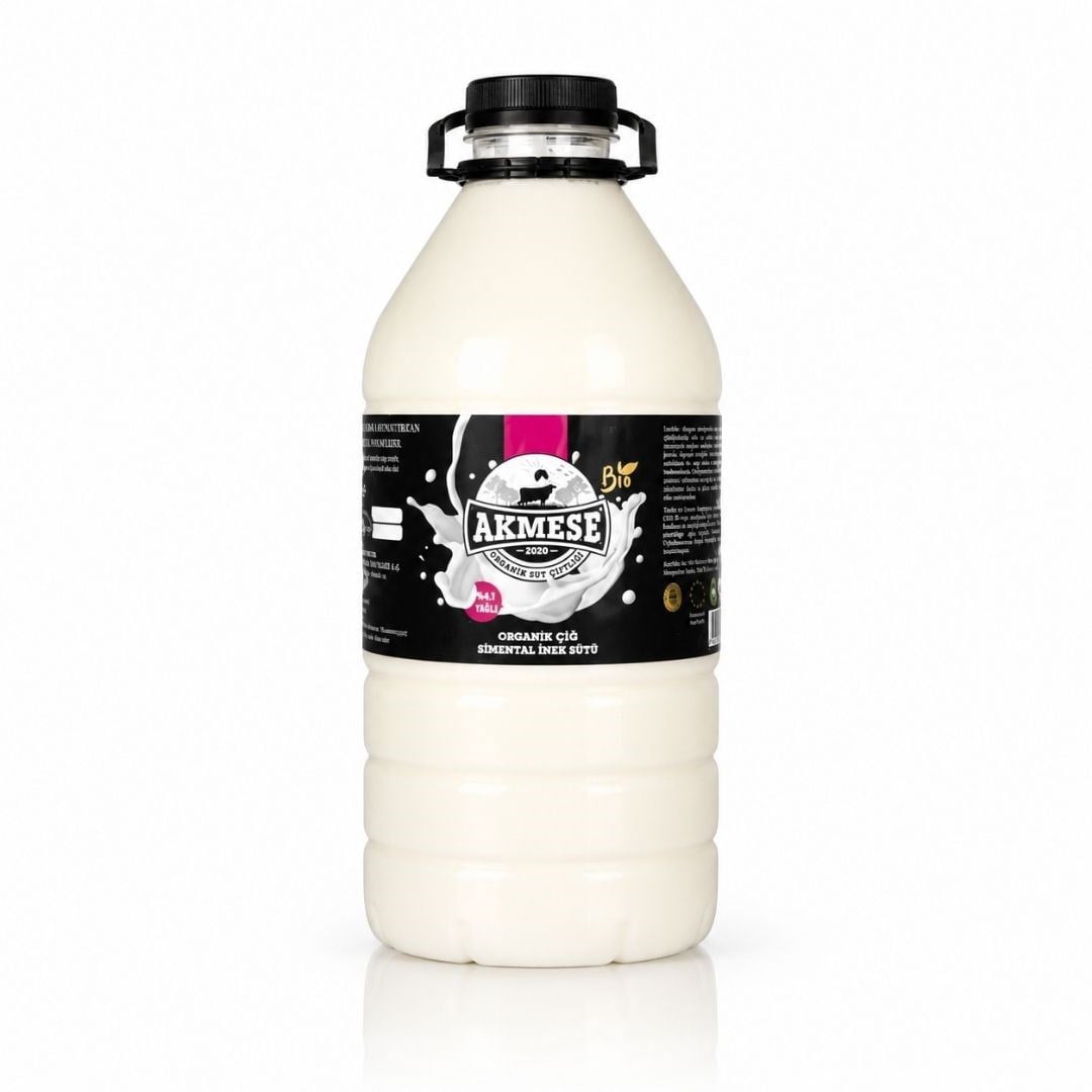 Organik Pet Şişe Çiğ İnek Sütü 3 lt - Akmeşe