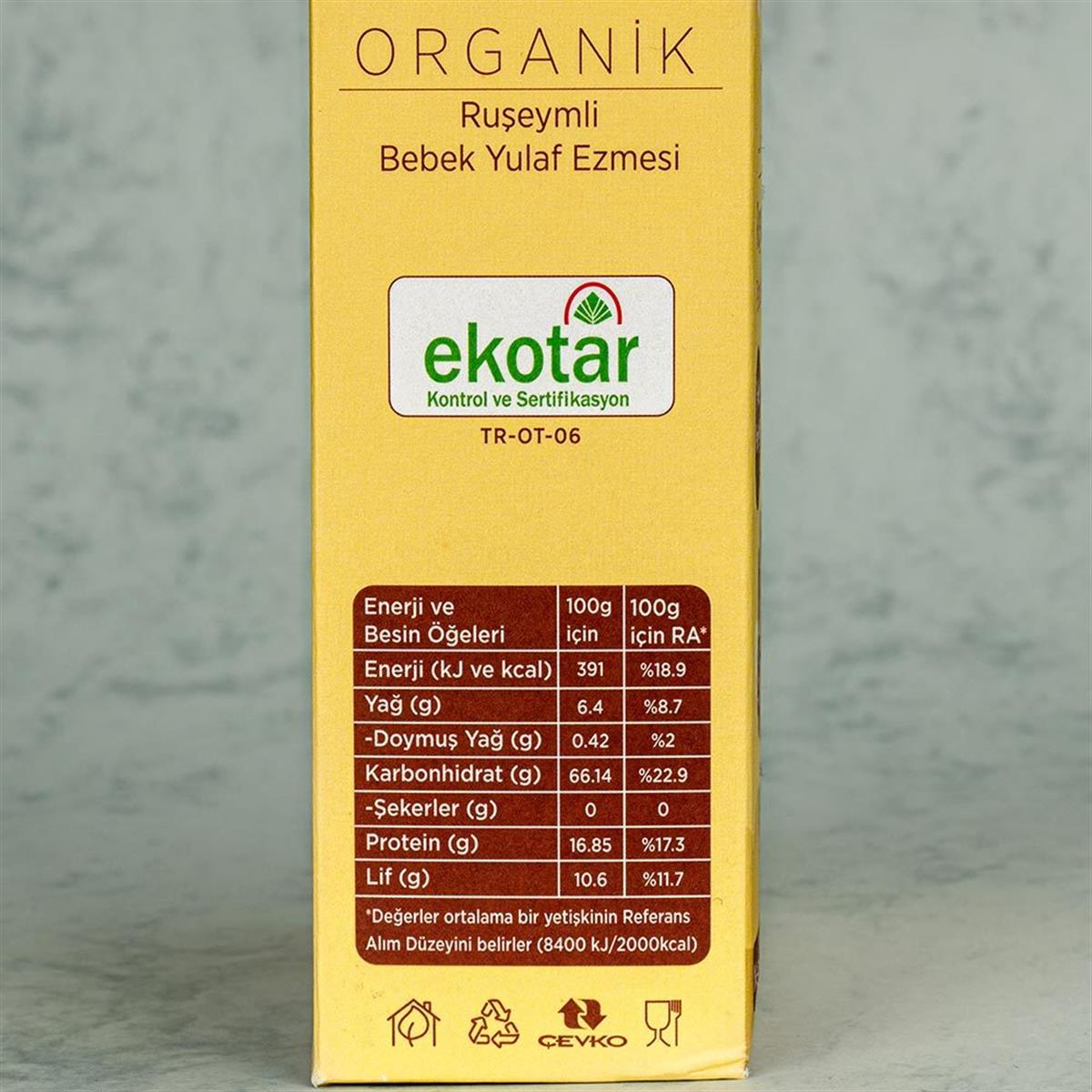 Organik Rüşeymli Bebek Yulaf Ezmesi 175 gr-Org Bahçe