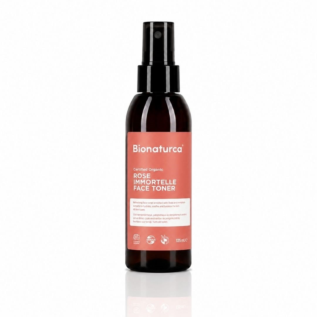 Organik Sertifikalı Gül & Ölmezçiçek Sıkılaştırıcı Toner 125 ml - Bionaturca