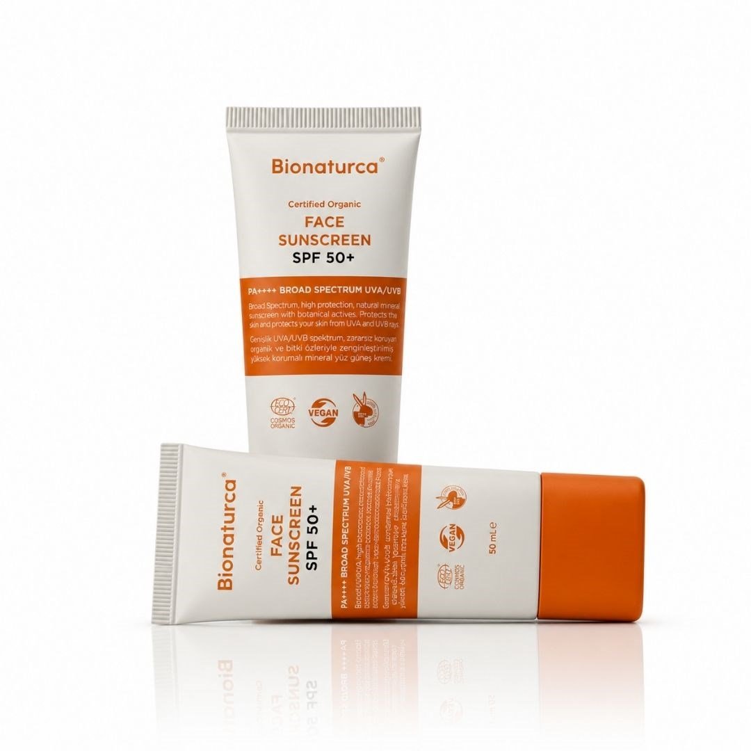 Organik Sertifikalı Güneşten Koruyucu Yüz Kremi SPF 50+  50 ml-Bionaturca