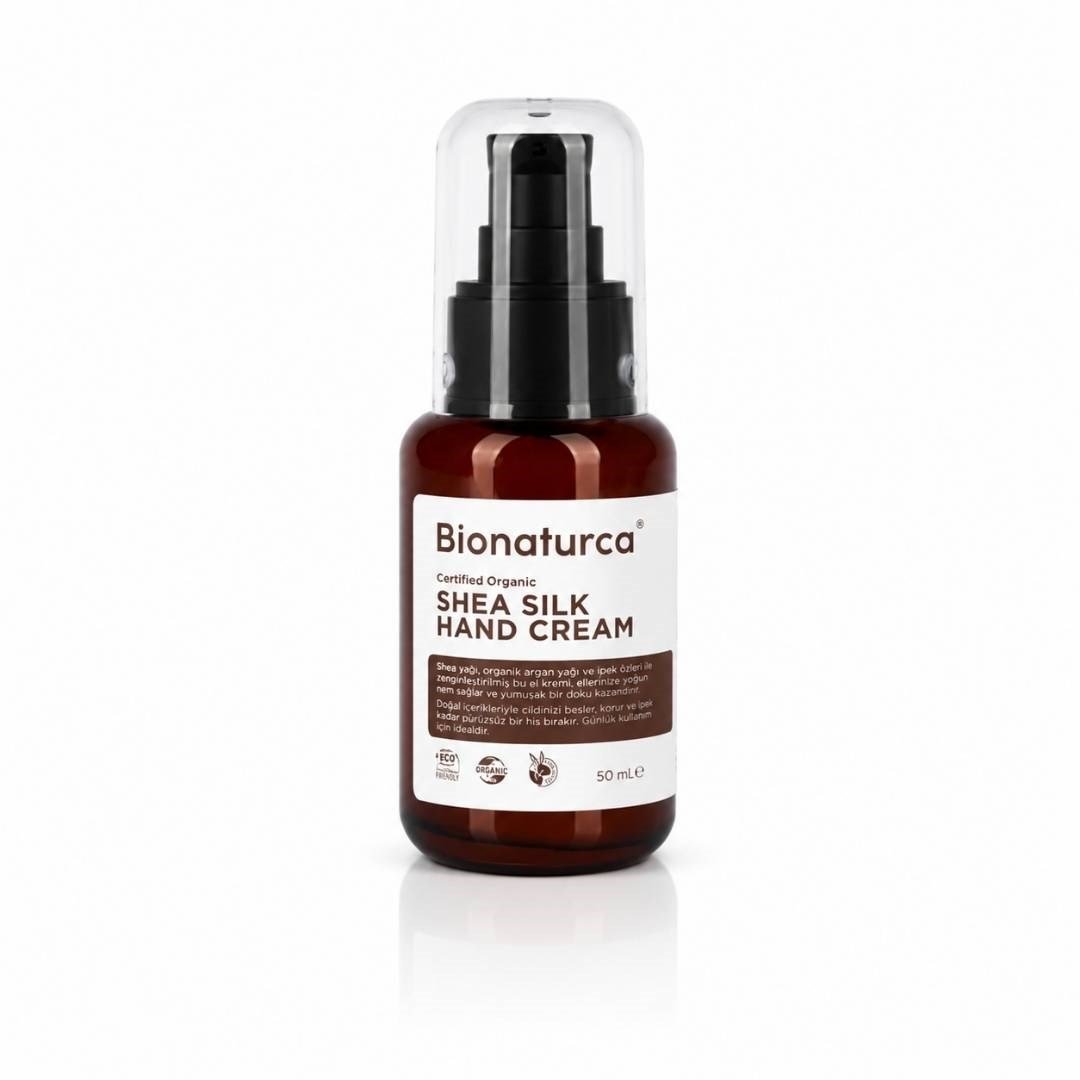 Organik Sertifikalı Shea Yağlı İpeksi El Kremi 50 ml - Bionaturca
