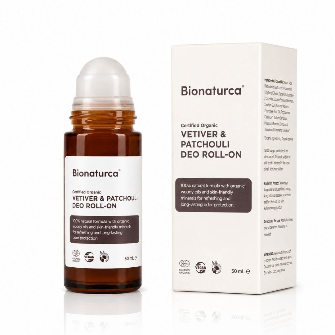 Organik Sertifikalı Vetiver & Paçuli Deo Roll-On 50 ml - Bionaturca