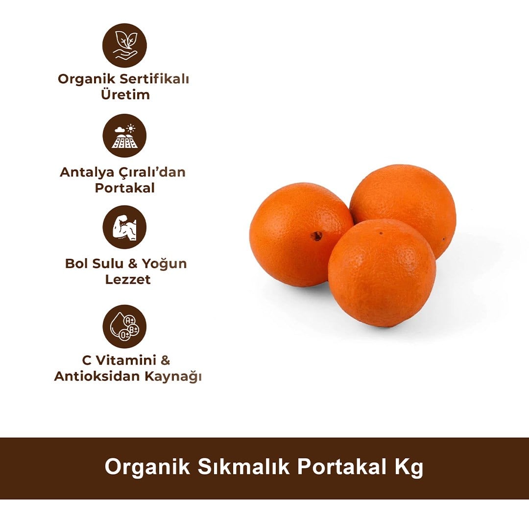 Organik Sıkmalık Portakal Kg
