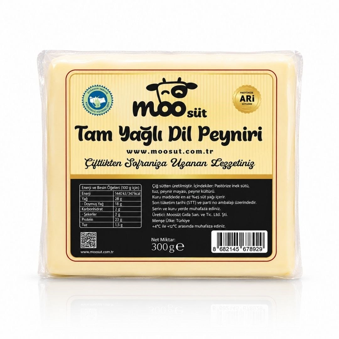 Organik Tam Yağlı Dil Peyniri 300 gr - Moo Süt