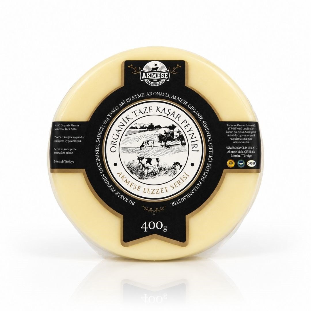 Organik Taze Kaşar Peyniri 400 gr - Akmeşe