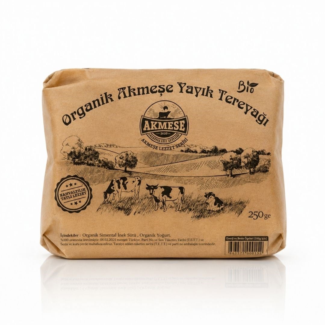 Organik Yayık Tereyağı 250 gr - Akmeşe