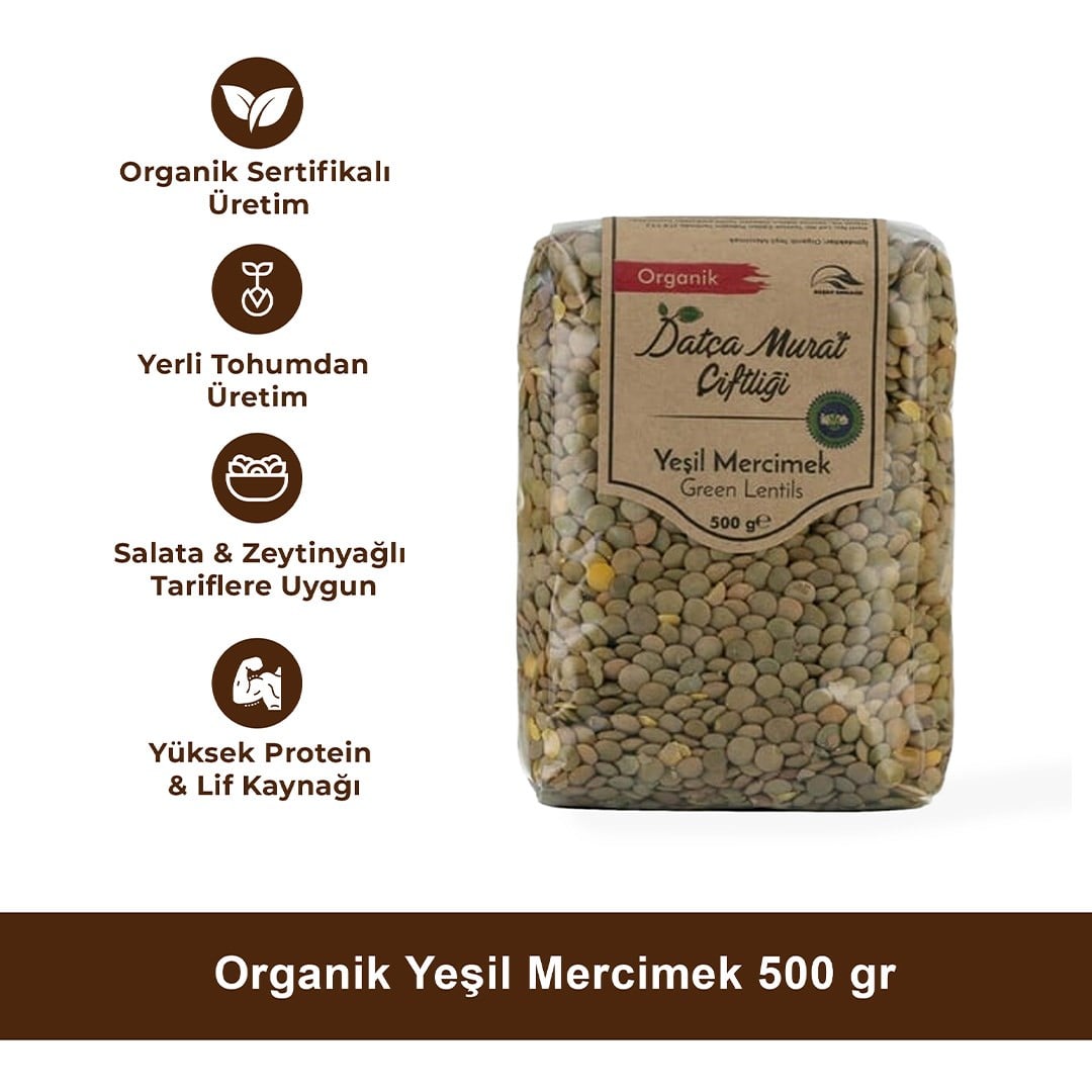 Organik Yeşil Mercimek 500 gr