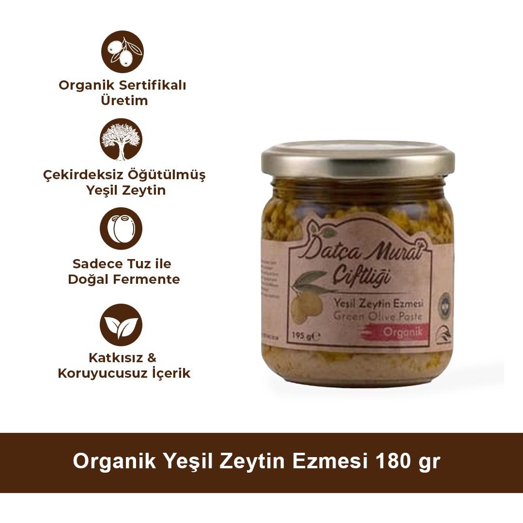 Organik Yeşil Zeytin Ezmesi 180 gr