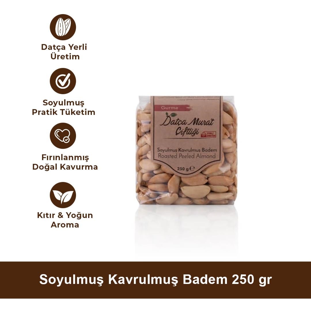 Soyulmuş Kavrulmuş Badem 250 gr