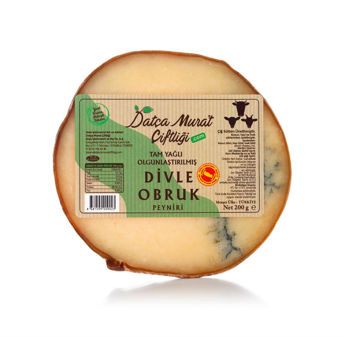 Tam Yağlı Divle Obruk Peyniri 200 gr