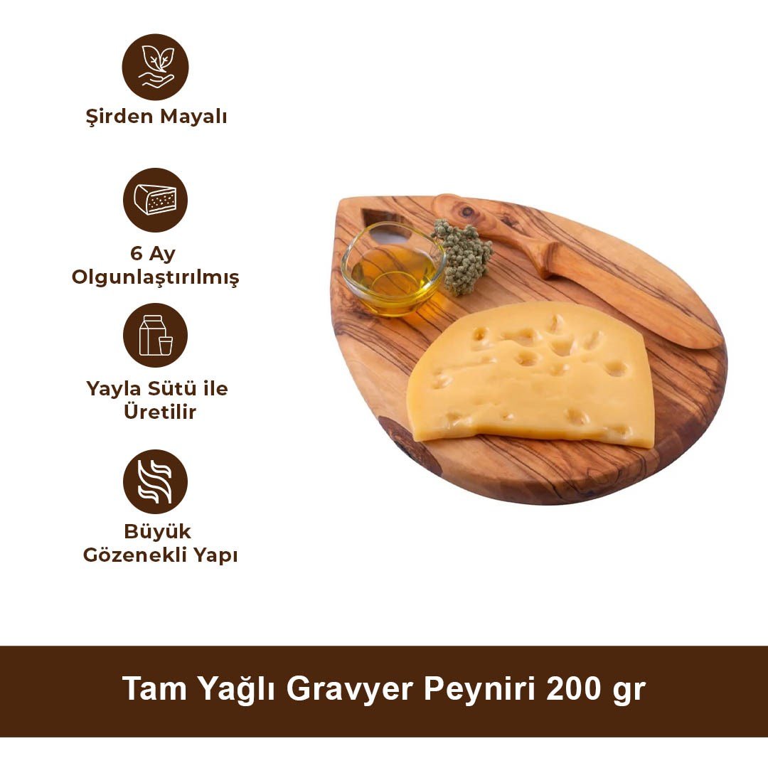 Tam Yağlı Gravyer Peyniri 200 gr