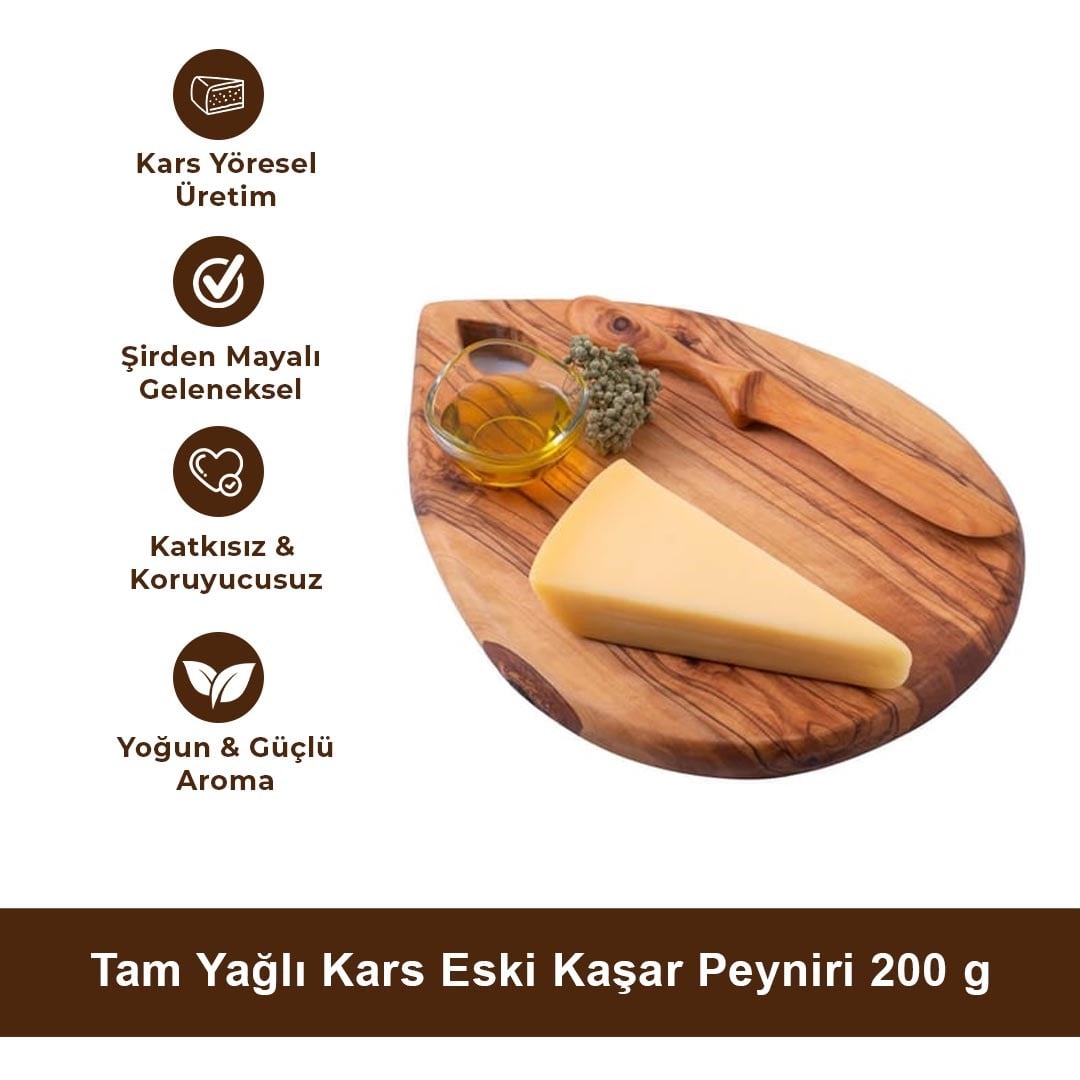 Tam Yağlı Kars Eski Kaşar Peyniri 200 g
