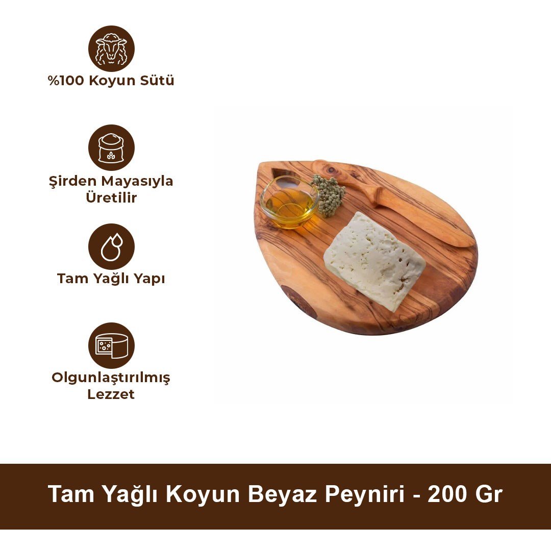 Tam Yağlı Koyun Beyaz Peyniri 200 Gr