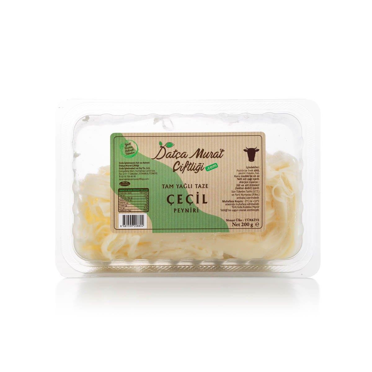 Tam Yağlı Taze Çeçil Peyniri 200 gr