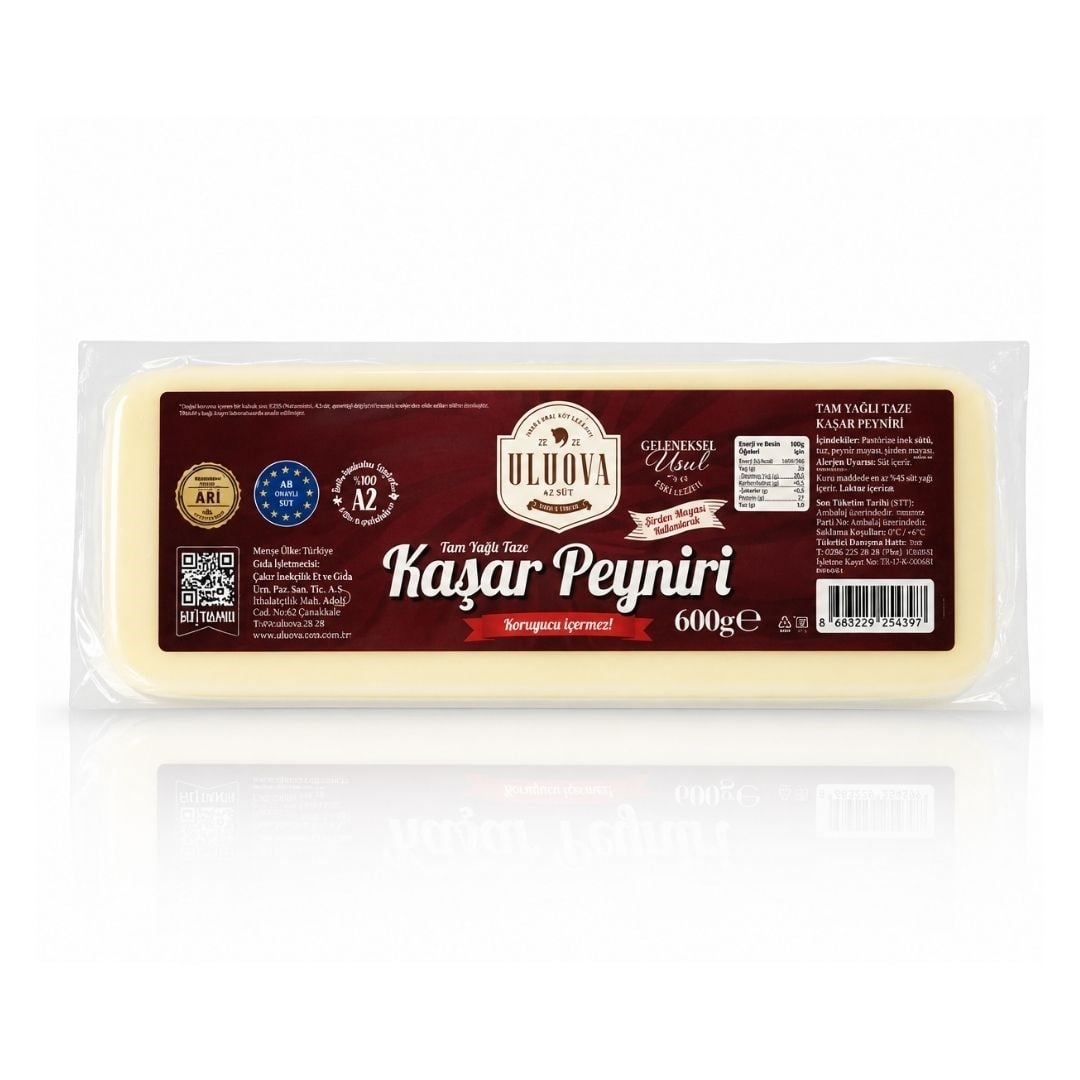 Tam Yağlı Taze Kaşar Peynirİ 600 gr - Uluova