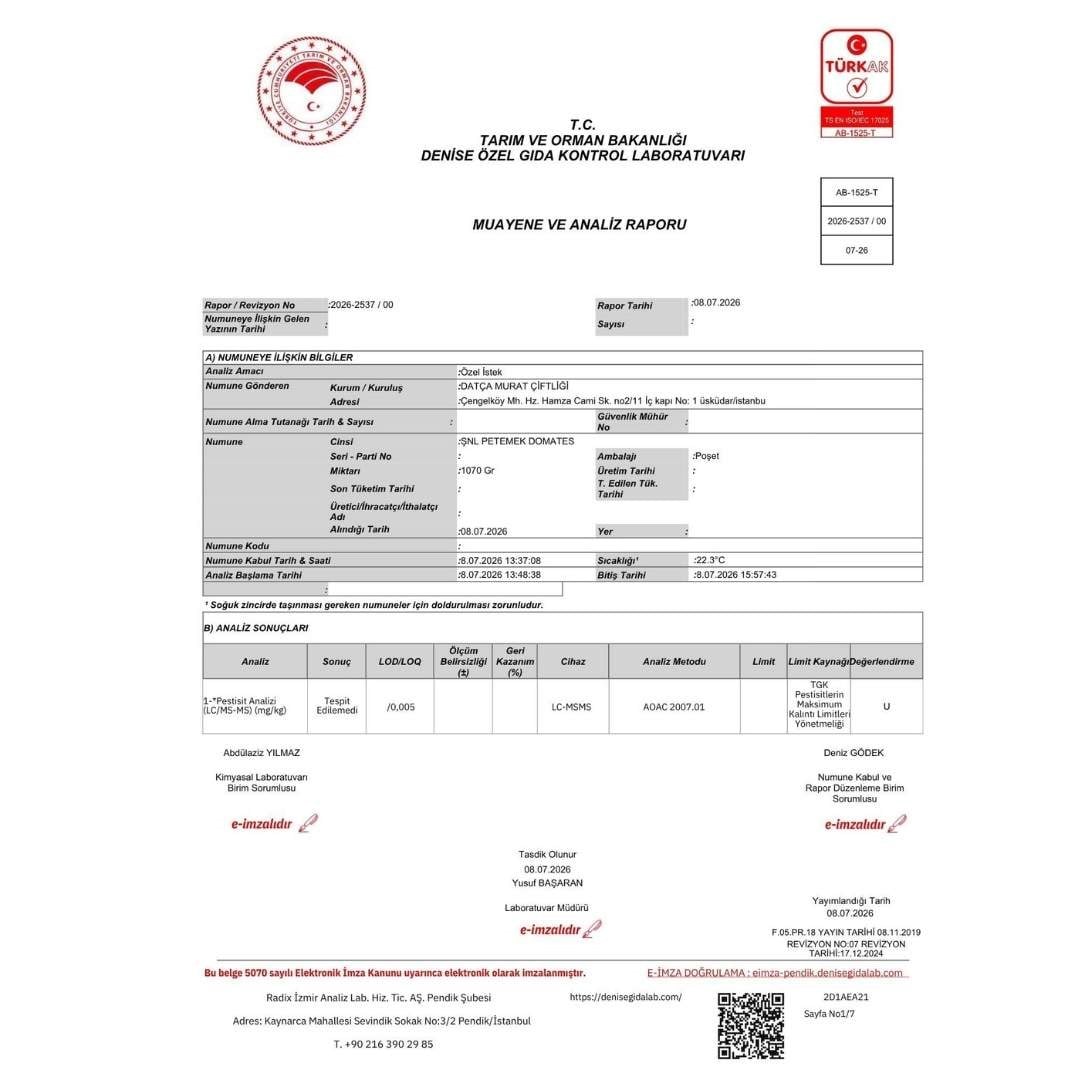 Yerli Salçalık Petemek Domates - 5 Kg