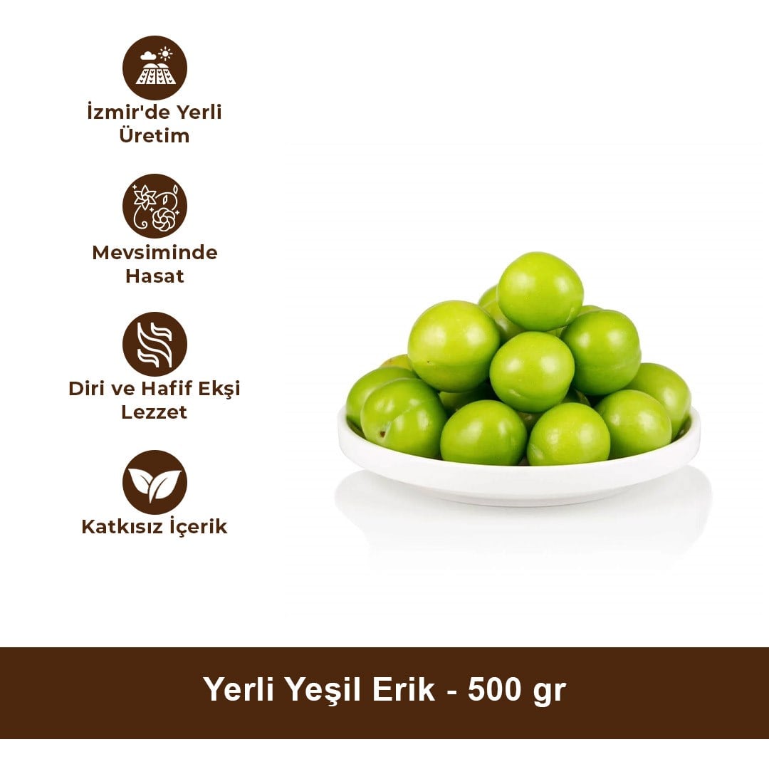 Yerli Yeşil Erik 500 gr