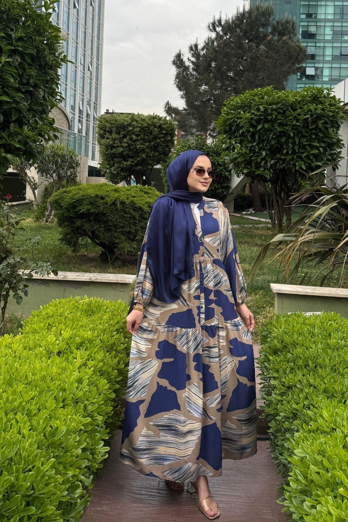 Viscose Dress Saree Navy Blue