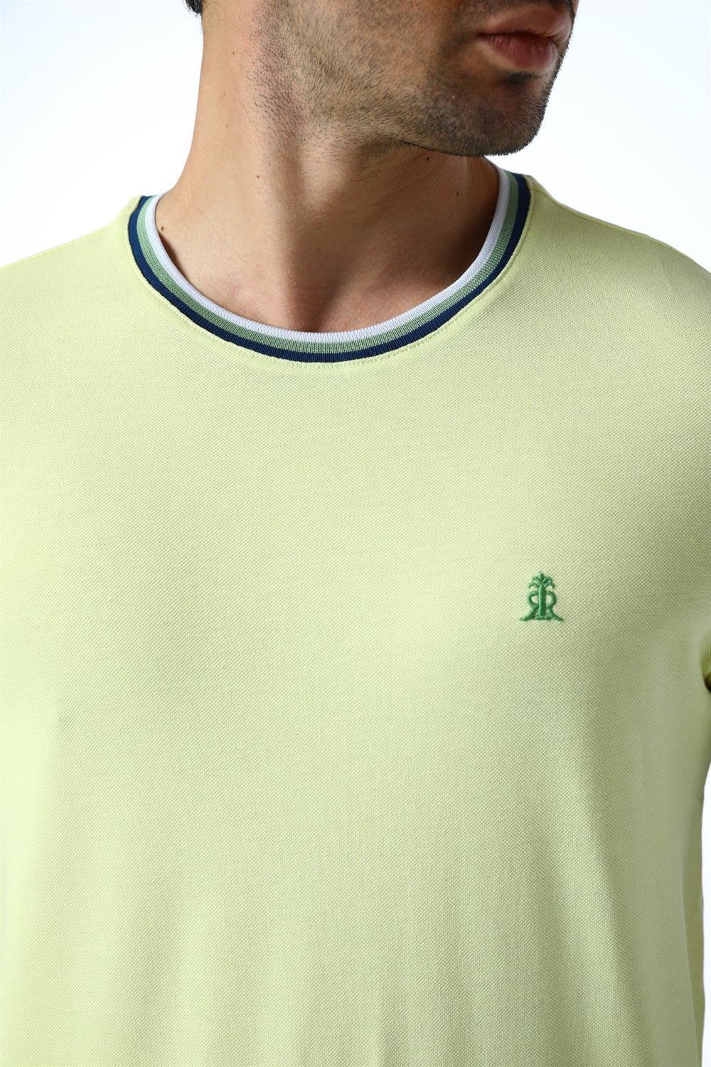 Büyük Beden Basic Pike Bisiklet Yaka T-Shirt