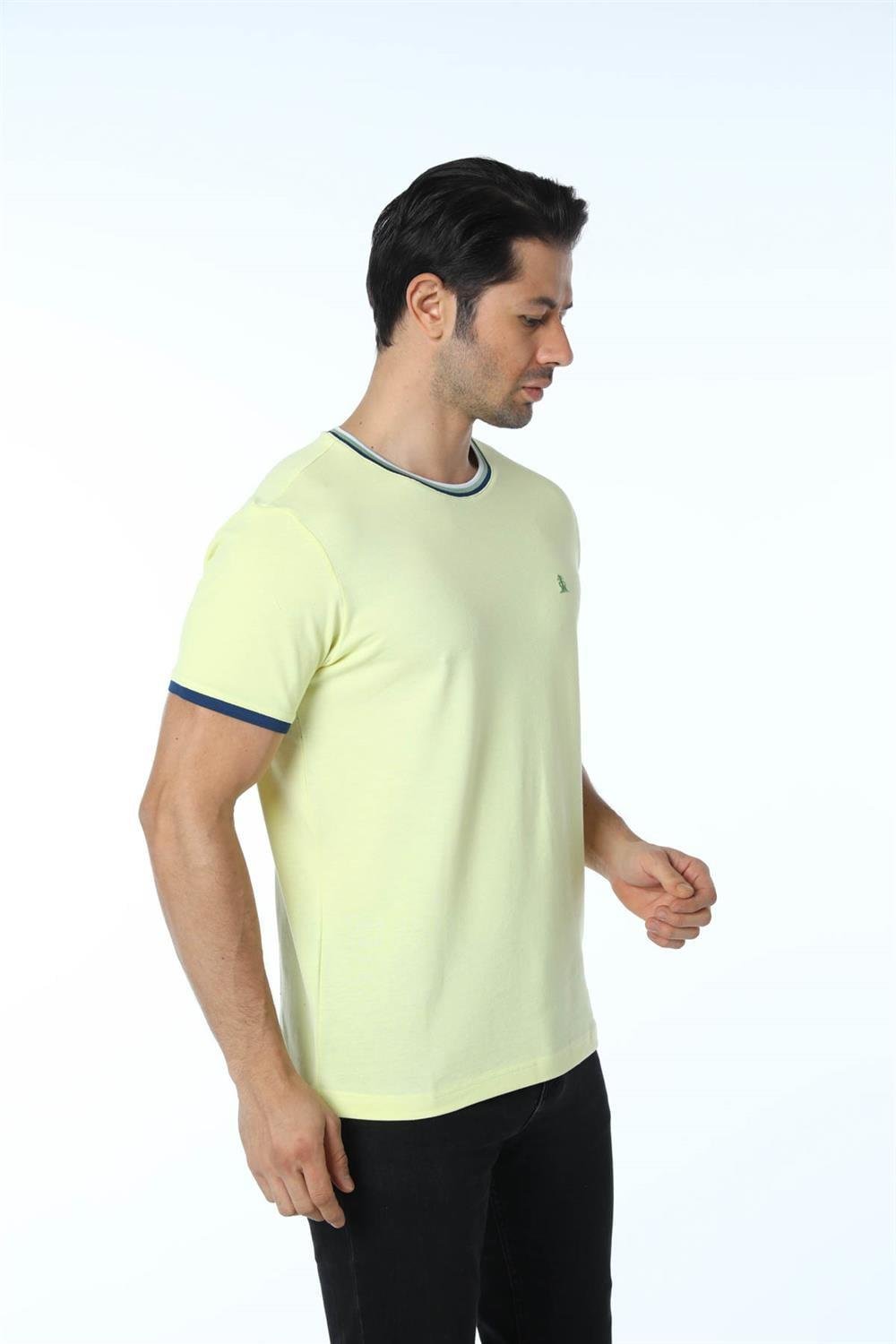 Büyük Beden Basic Pike Bisiklet Yaka T-Shirt