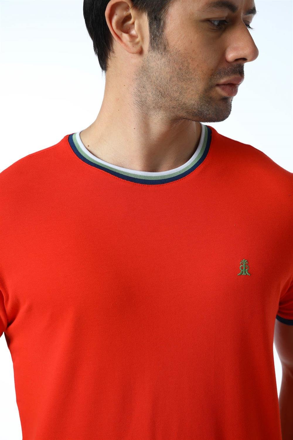 Büyük Beden Basic Pike Bisiklet Yaka T-Shirt