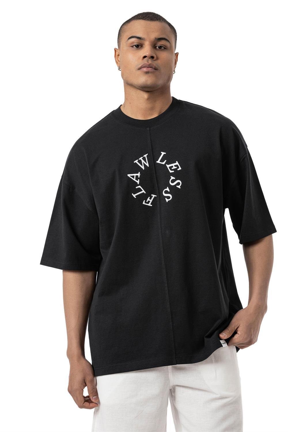 FLAWLESS Baskılı Oversize T-Shirt