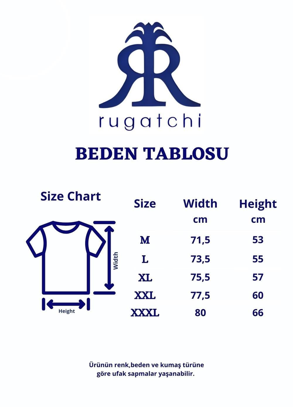 Rugatchi Panolu Selanik Sweatshirt – %100 Pamuk Bisiklet Yaka