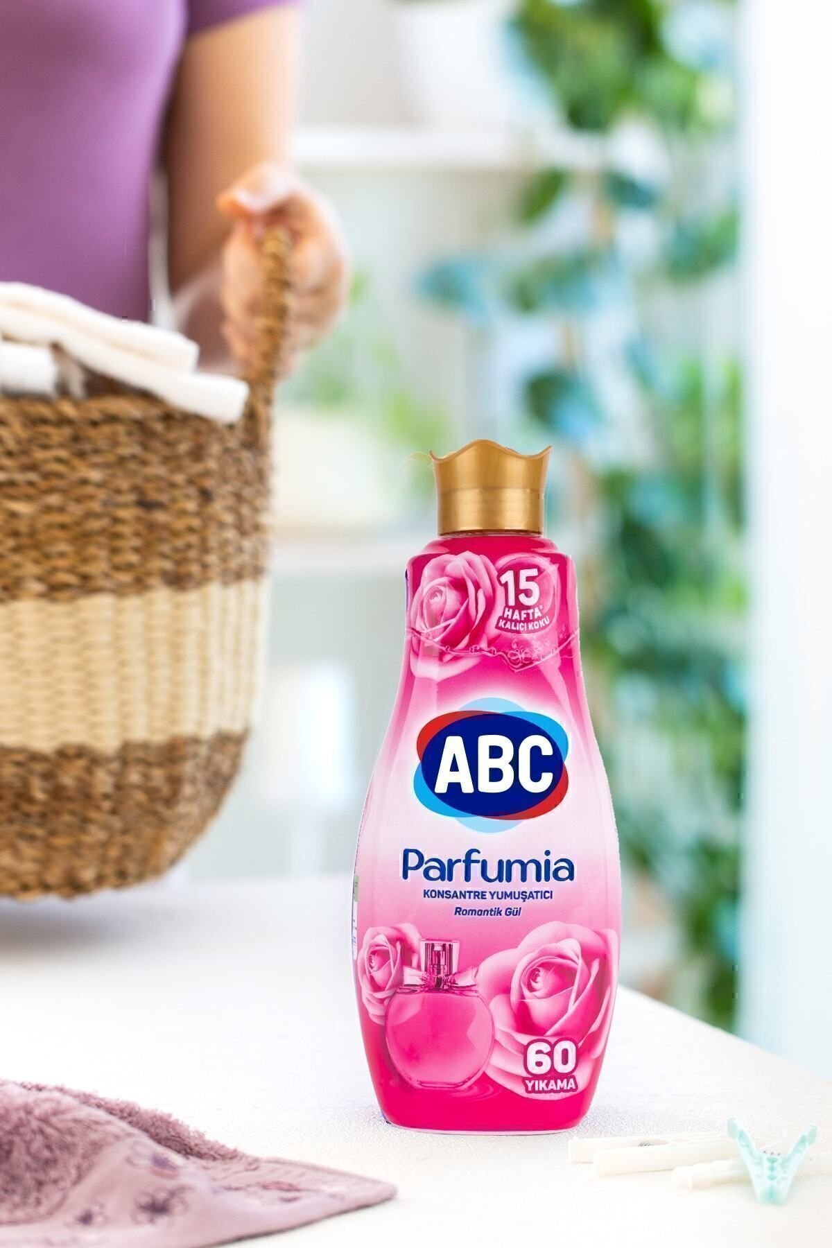 ABC Konsantre Yumuşatıcı Romantik Gül (Pembe) 1440ml x3 Adet