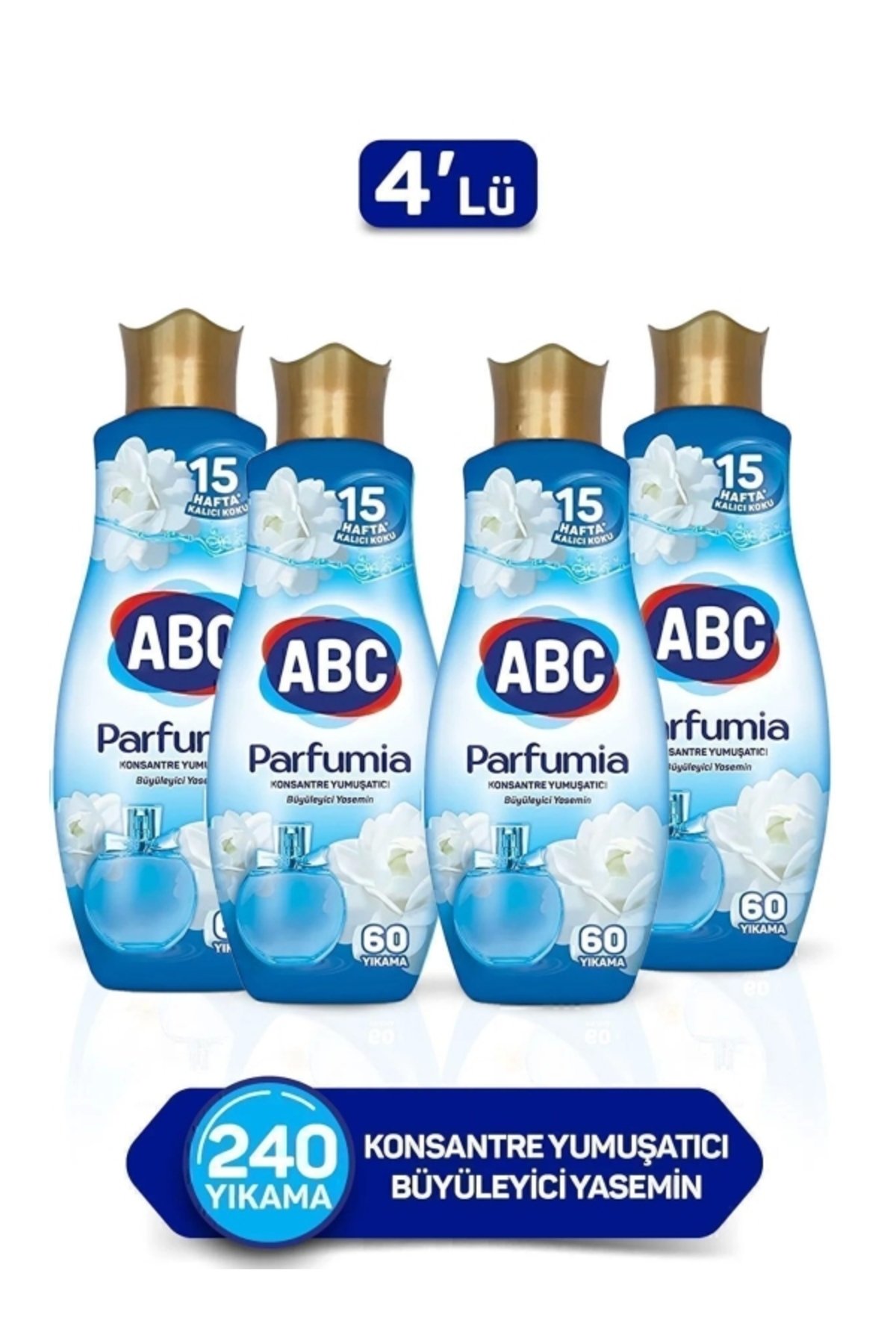 ABC Parfumia Büyüleyici Yasemin Konsantre Yumuşatıcı (Mavi) 1440 ml x4 Adet