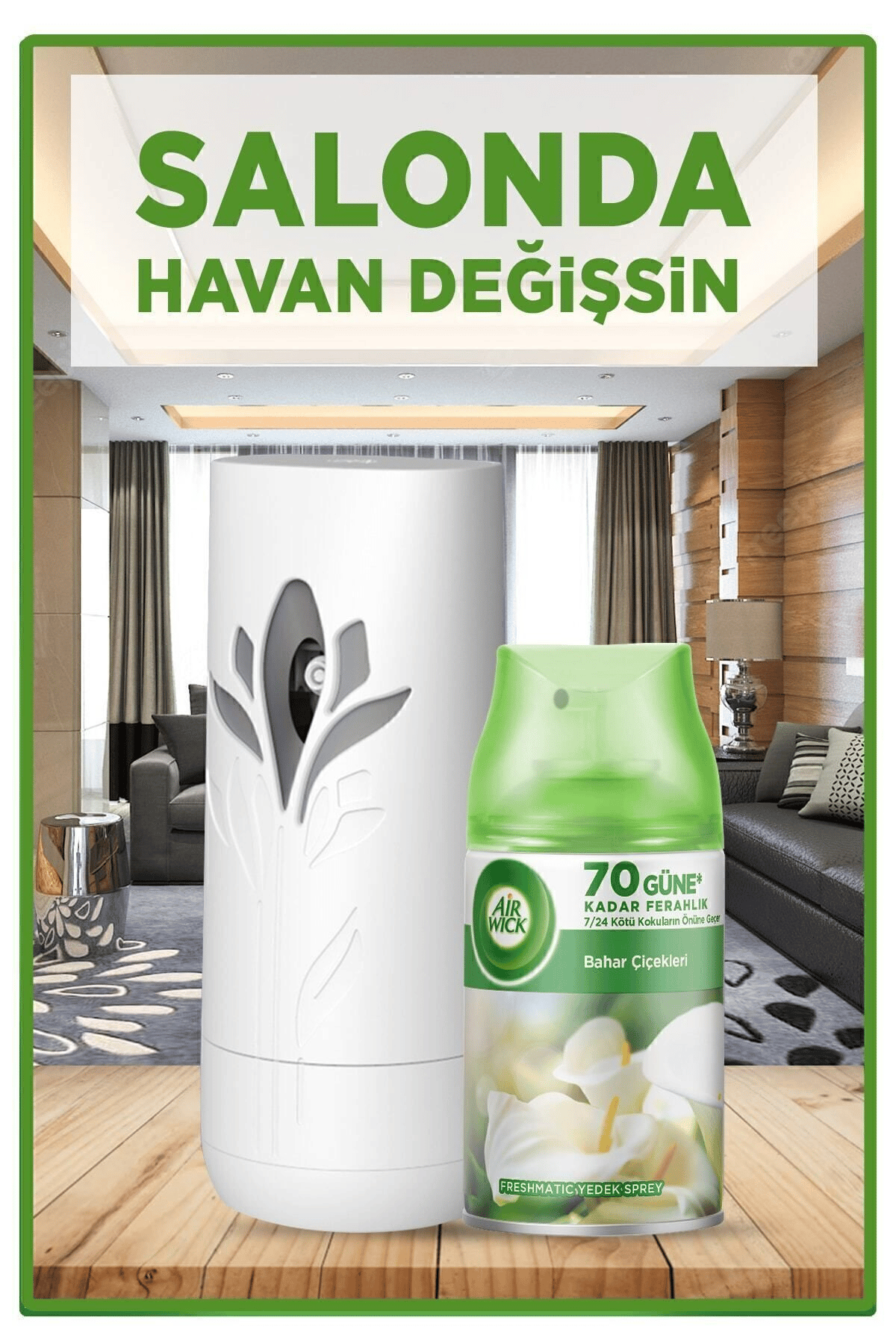 Air Wick Oda Kokusu Freshmatik, Otomatik Sprey Makine + Bahar Çiçekleri Yedek Sprey 250 ml