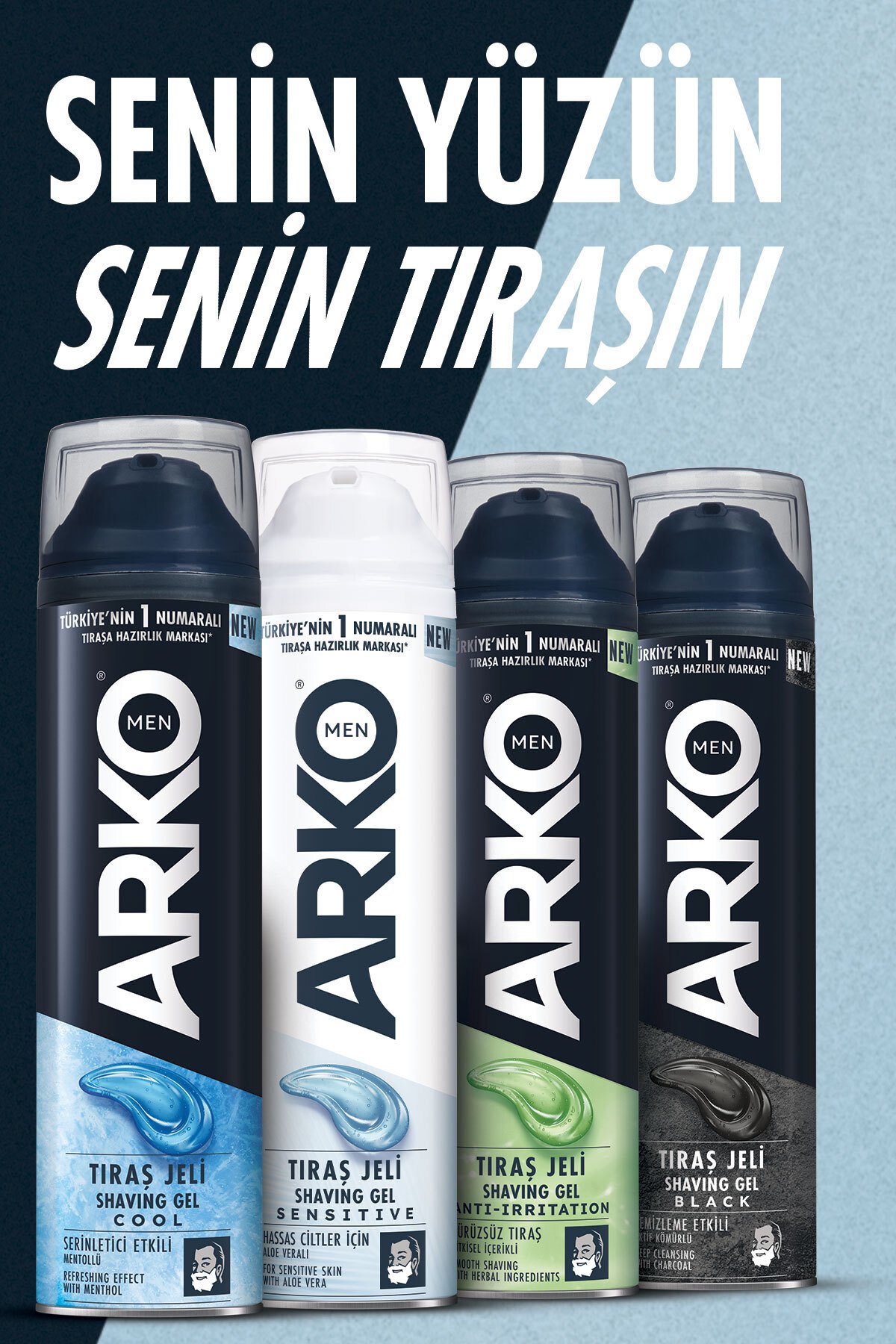 Arko Men Serinletici Cool Erkek Bakım Tıraş Jeli 4x200ml