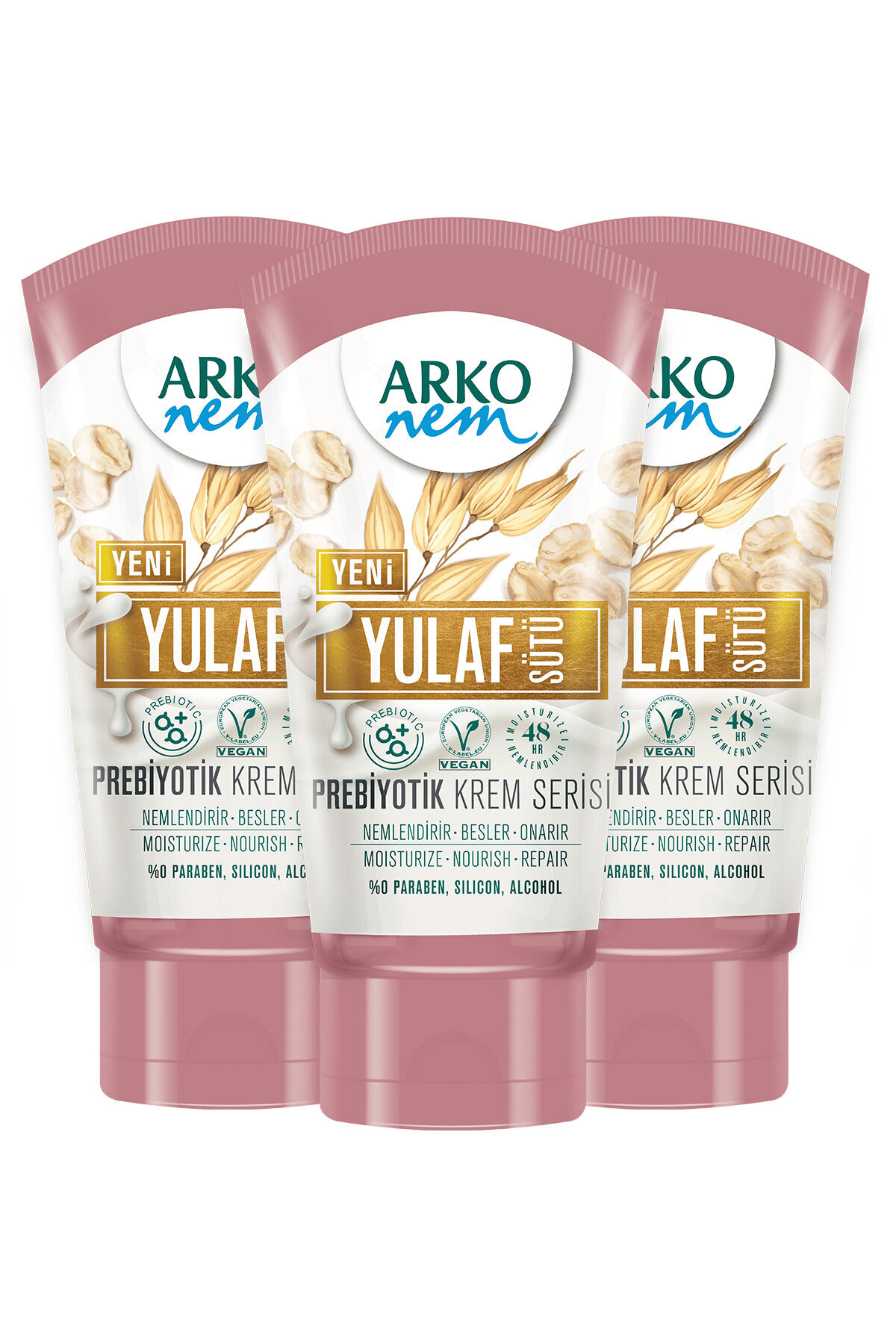 Arko Nem Prebiyotik Krem Serisi Yulaf Sütü 3x60ml