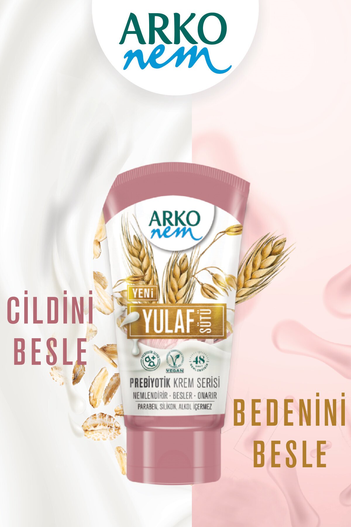Arko Nem Prebiyotik Krem Serisi Yulaf Sütü 3x60ml