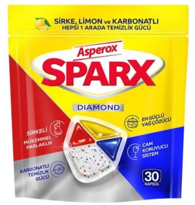 ASPEROX Sparks Diamond  Bulaşık Kapsülü 30'lu x4 Adet