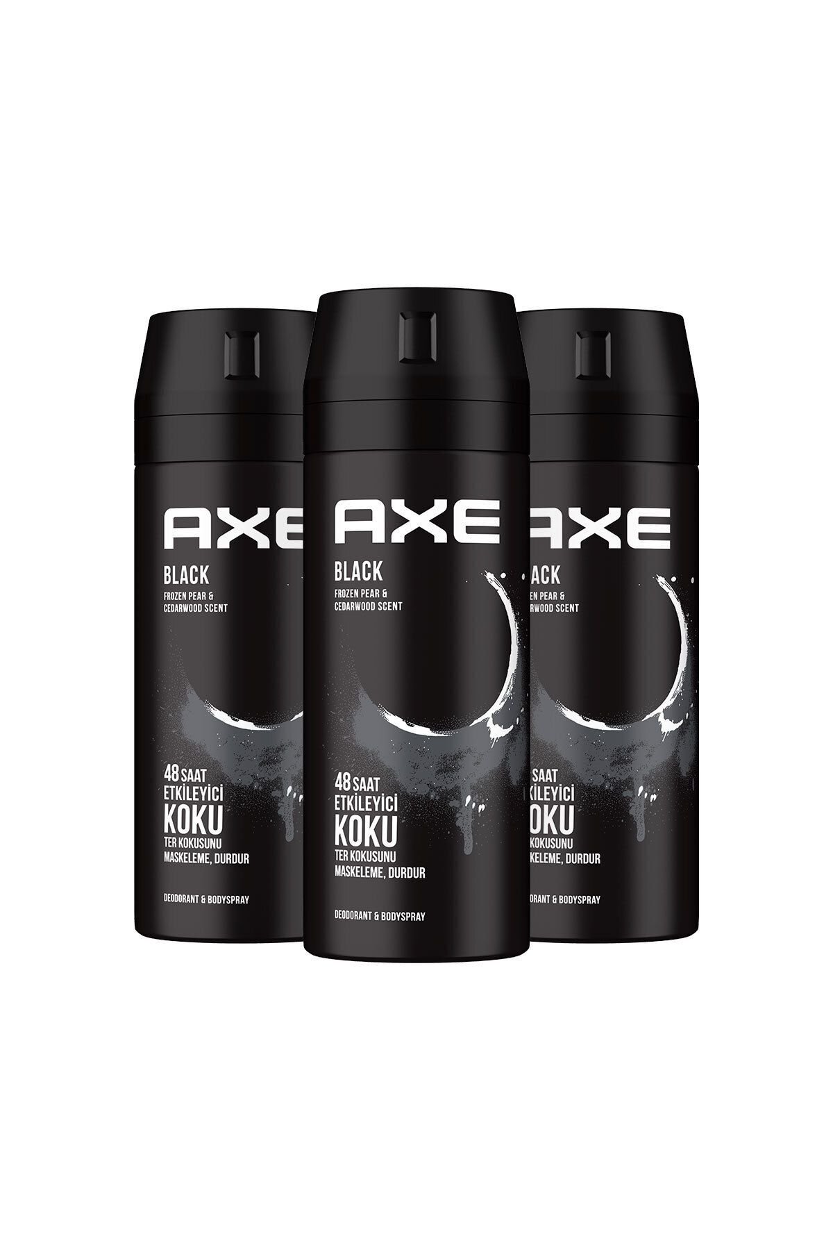 Axe Erkek Sprey Deodorant Black 150ml x3 Adet
