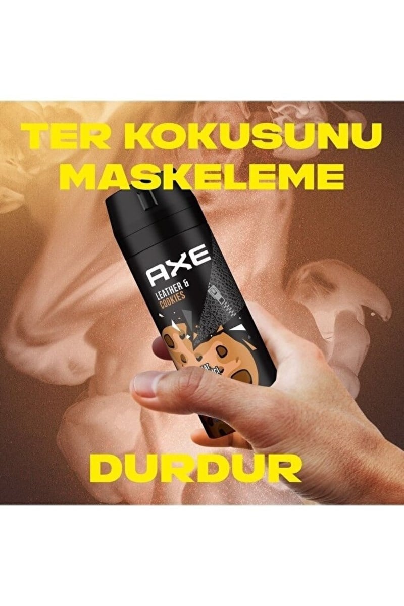 Axe Leather Cookies Erkek Sprey Deodorant 150 ml X 3