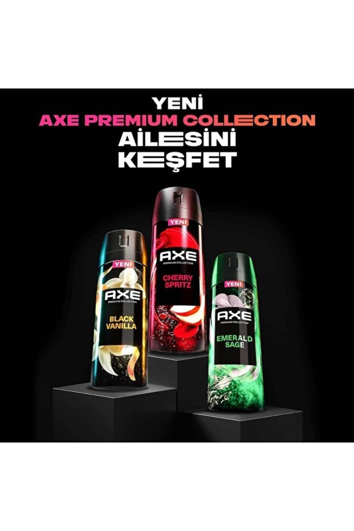 Axe Premium Collection Erkek Sprey Deodorant Cherry Spritz 150 ml x3