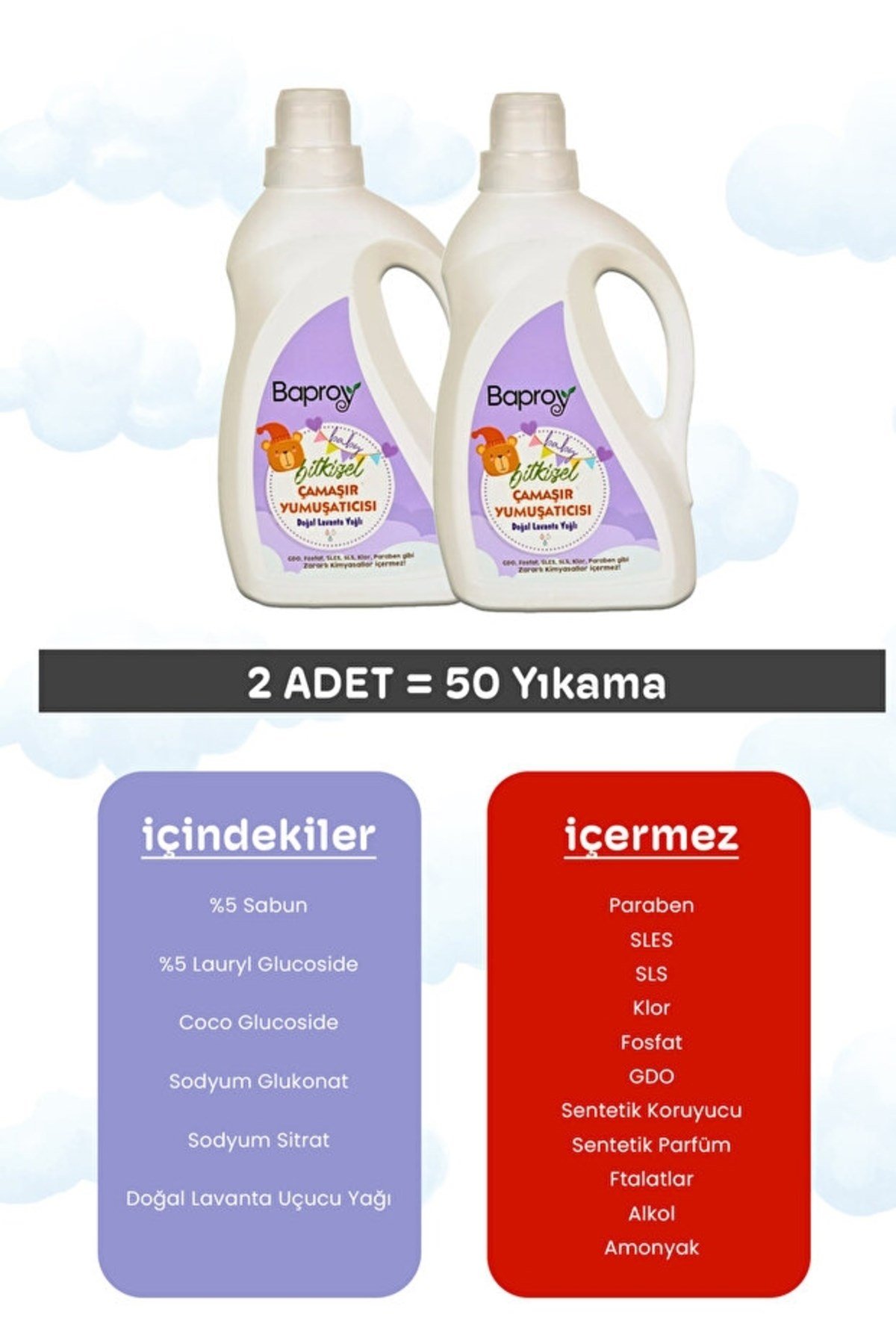 Baproy Bebek Yumuşatıcı 1000ml x 2 adet