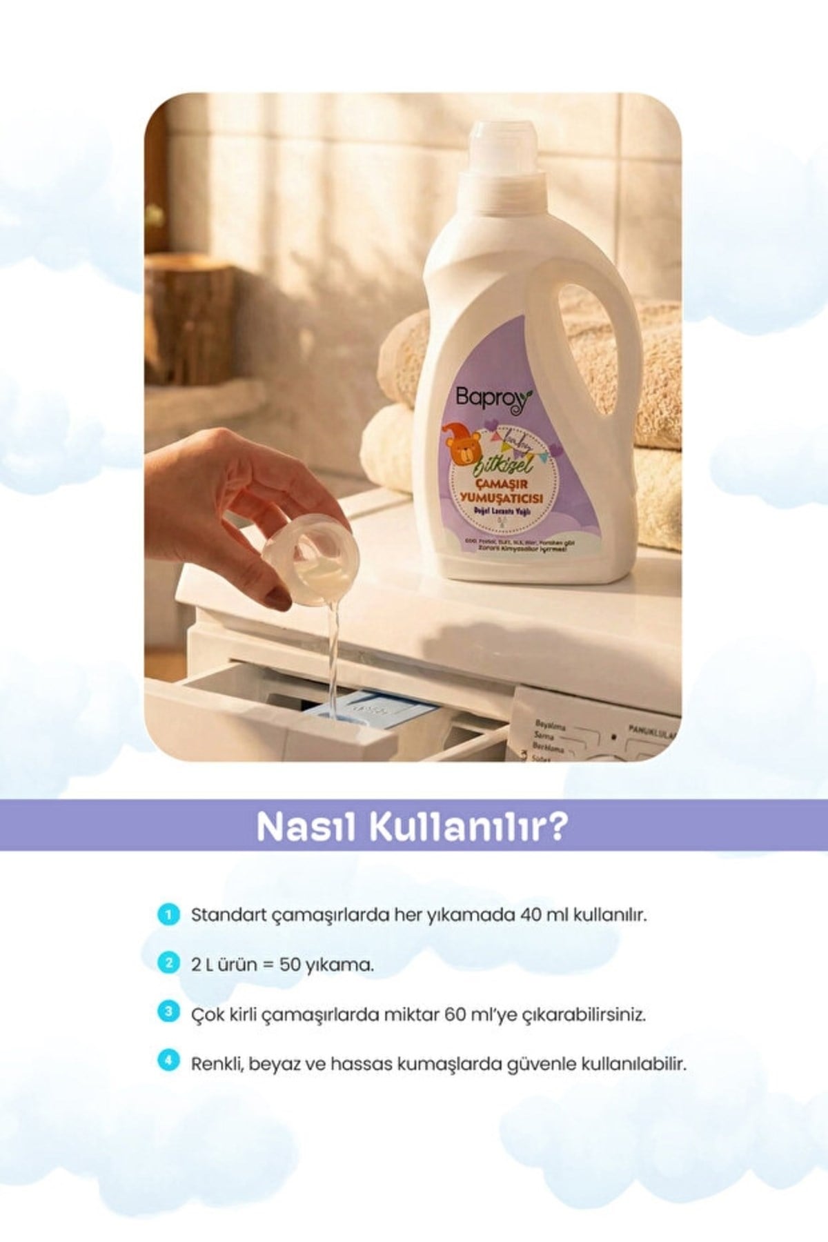 Baproy Bebek Yumuşatıcı 1000ml x 2 adet