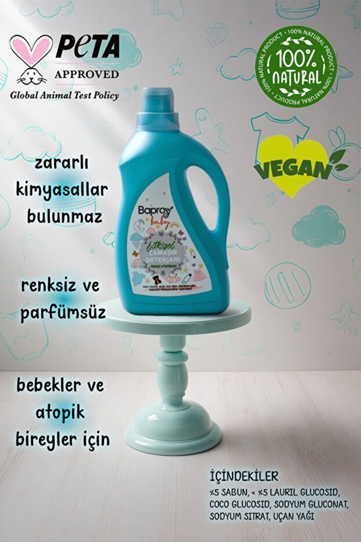 Baproy Bebek Yumuşatıcı + Biberon Temizleyici + Çamaşır Detarjanı