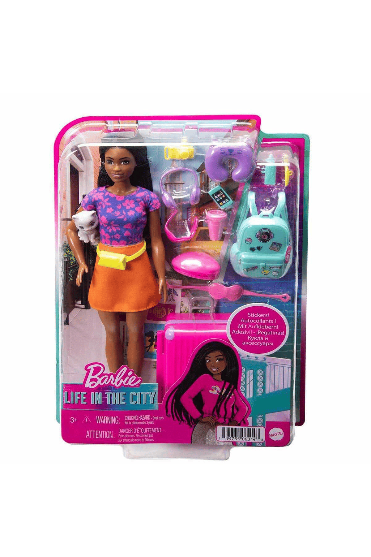 Barbie Brooklyn Seyahatte Bebeği ve Aksesuarları HGX55