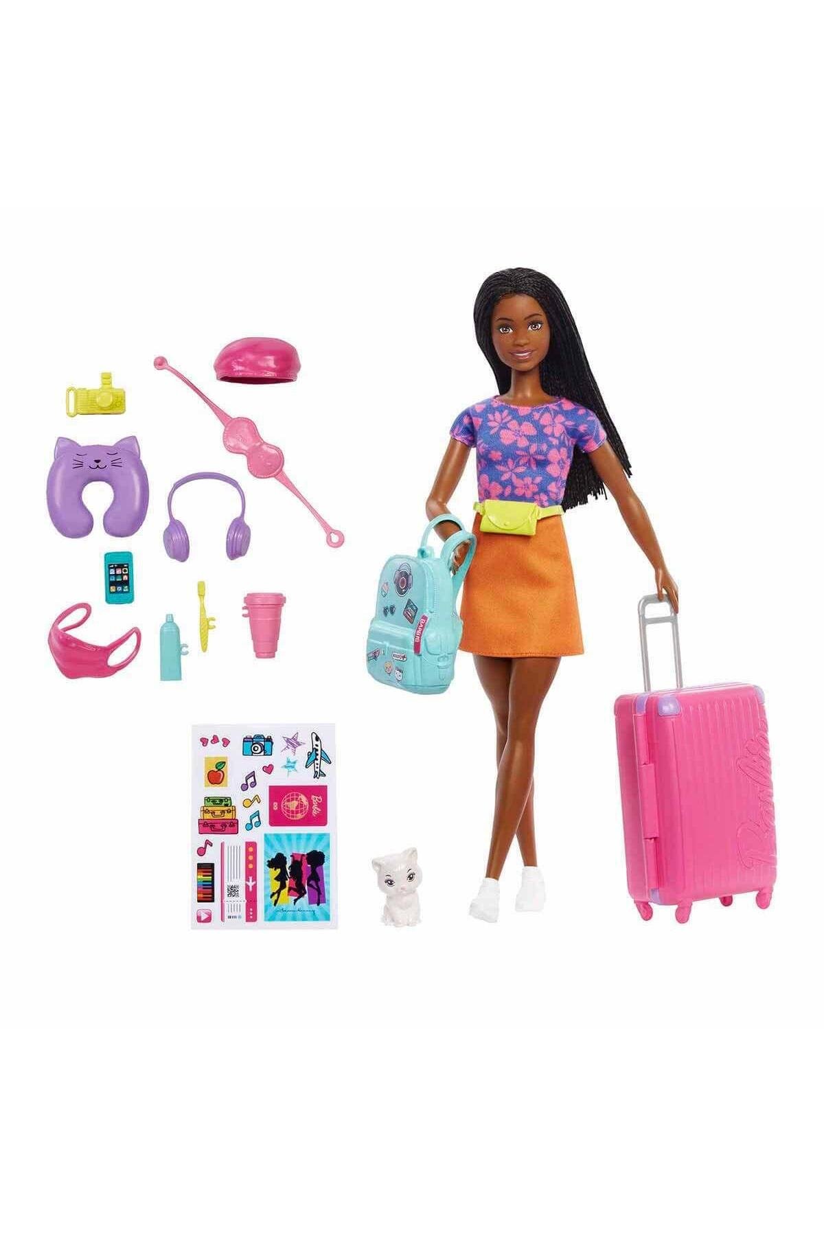 Barbie Brooklyn Seyahatte Bebeği ve Aksesuarları HGX55