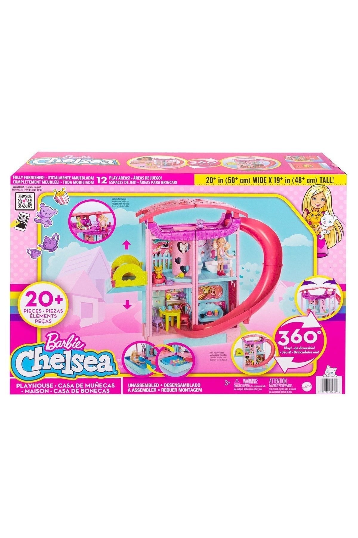 Barbie Chelsea Oyun Evi Orijinal Chelsea Playhouse Bol Aksesuarlı Eğlenceli Set Hck77
