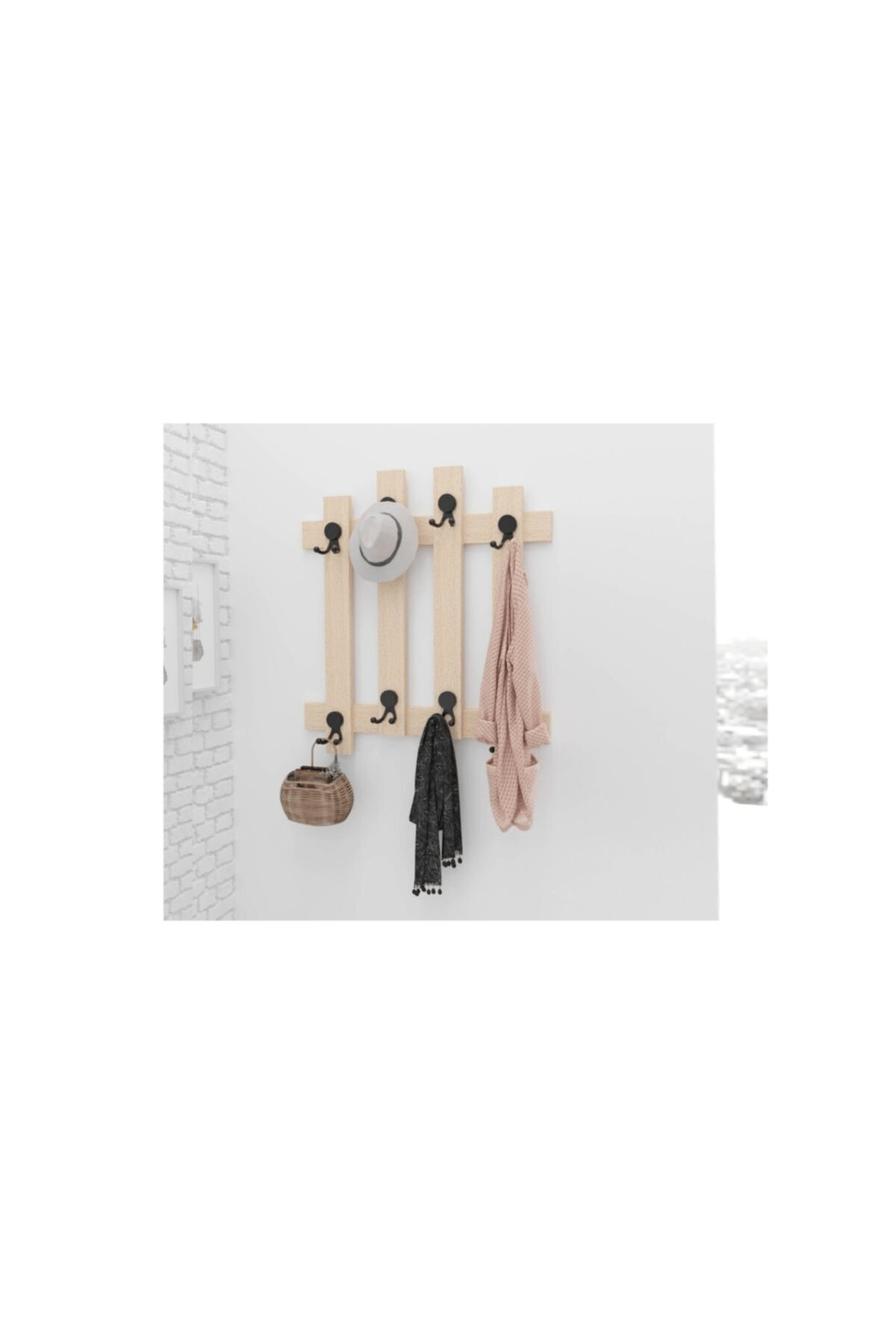 Beinwood Ahşap Panel Duvar Askısı