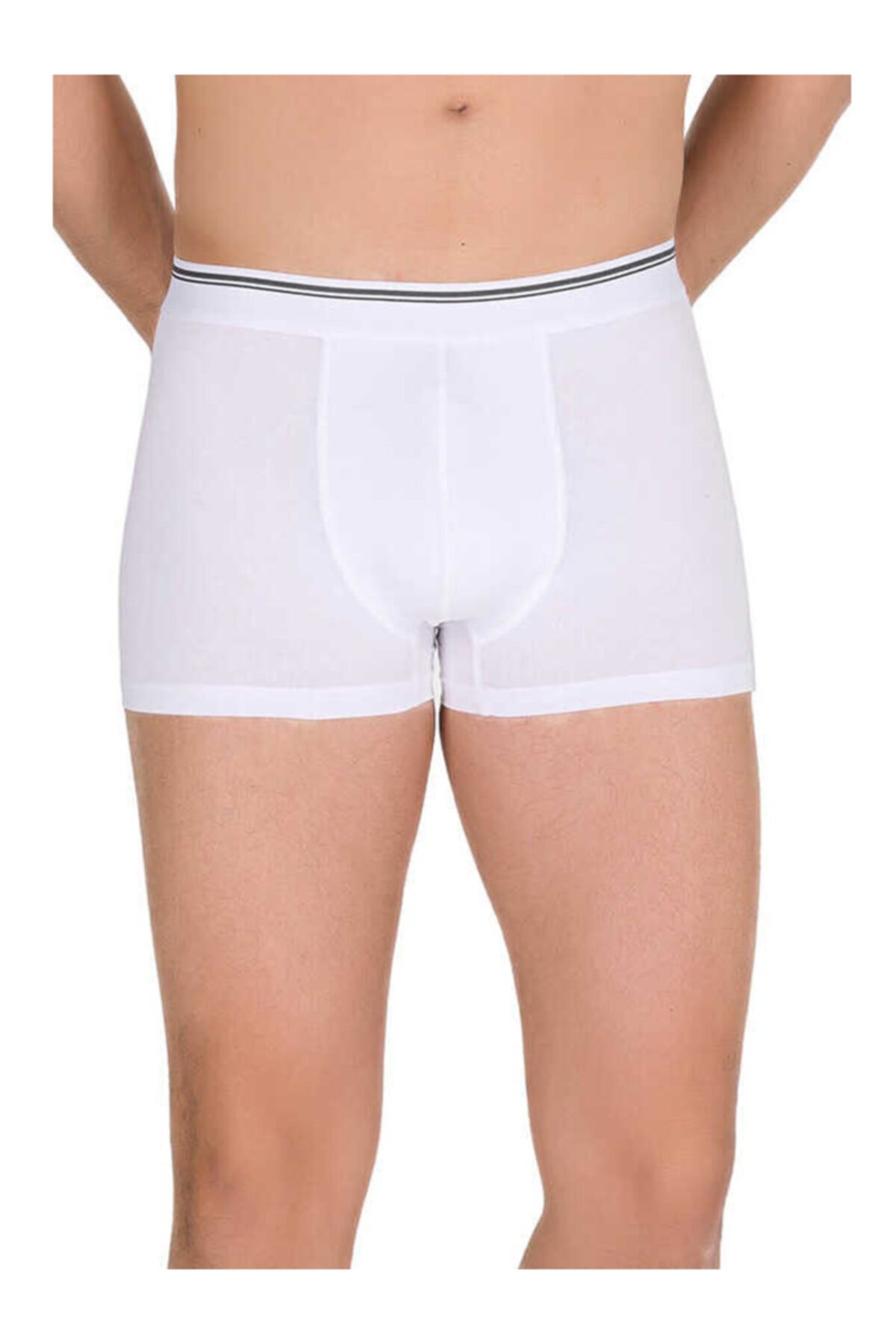 Berrak Erkek Beyaz 6'lı Paket  Likralı Modal EsnekBoxer ELF568BER4476CCM6