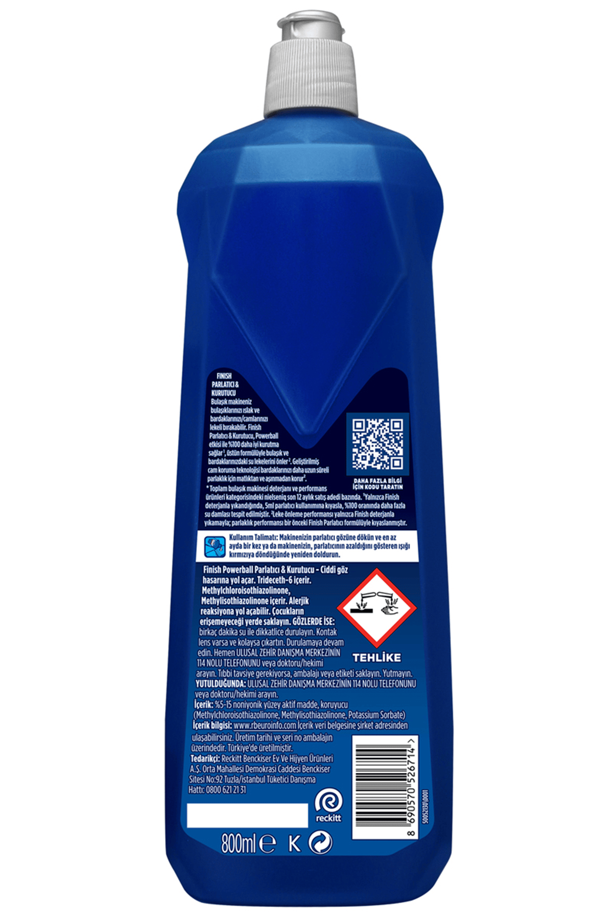 Bulaşık Makinesi  Parlatıcı & Kurutucu   Sıvı Limonlu 800 ml 1 Adet