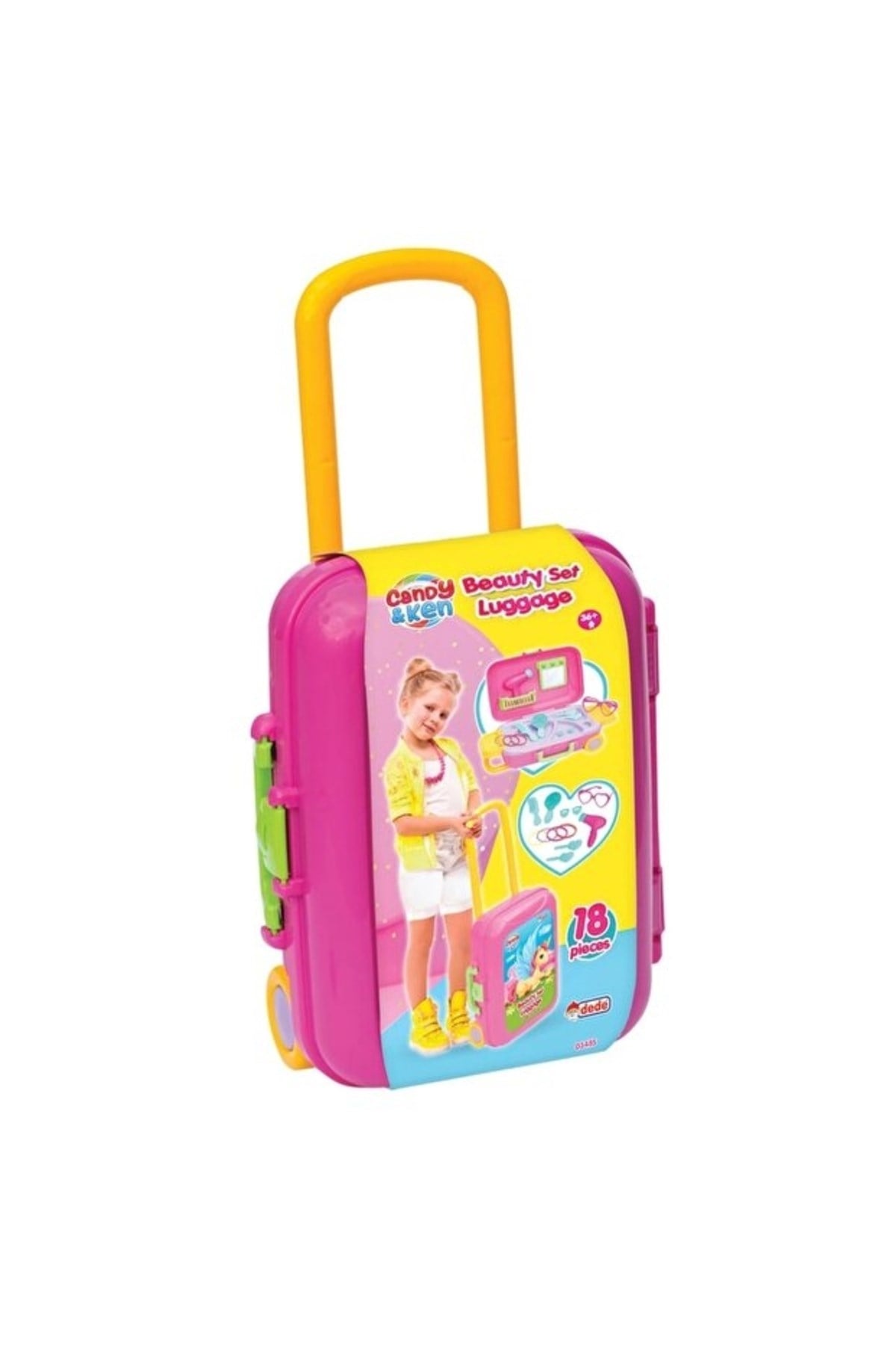 Candy & Ken Kız Çocuk Valizli Bavullu Güzellik Seti Bavul Valiz Oyuncak Bavulum Valizim Set Dede 1