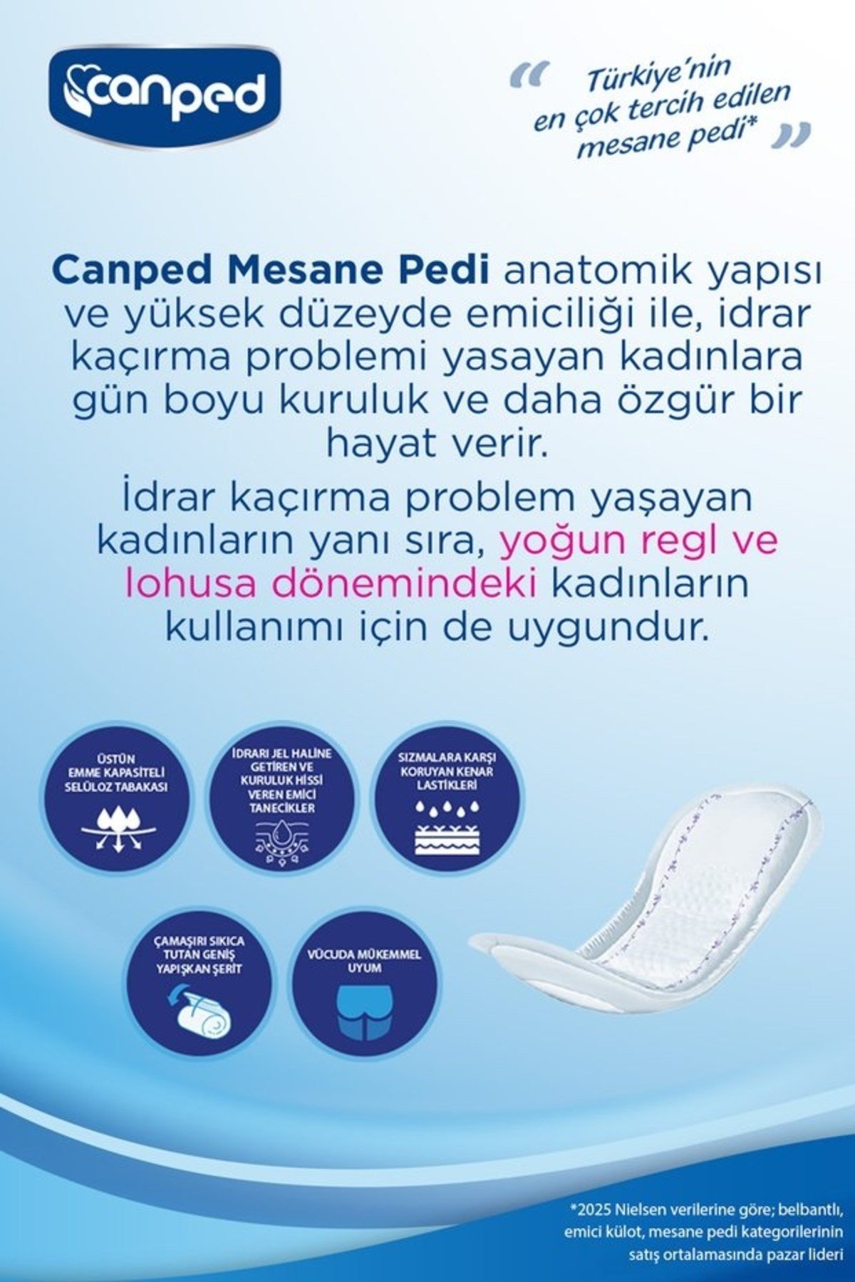 Canped Mesane Pedi Normal L Beden 20'li x 6 adet