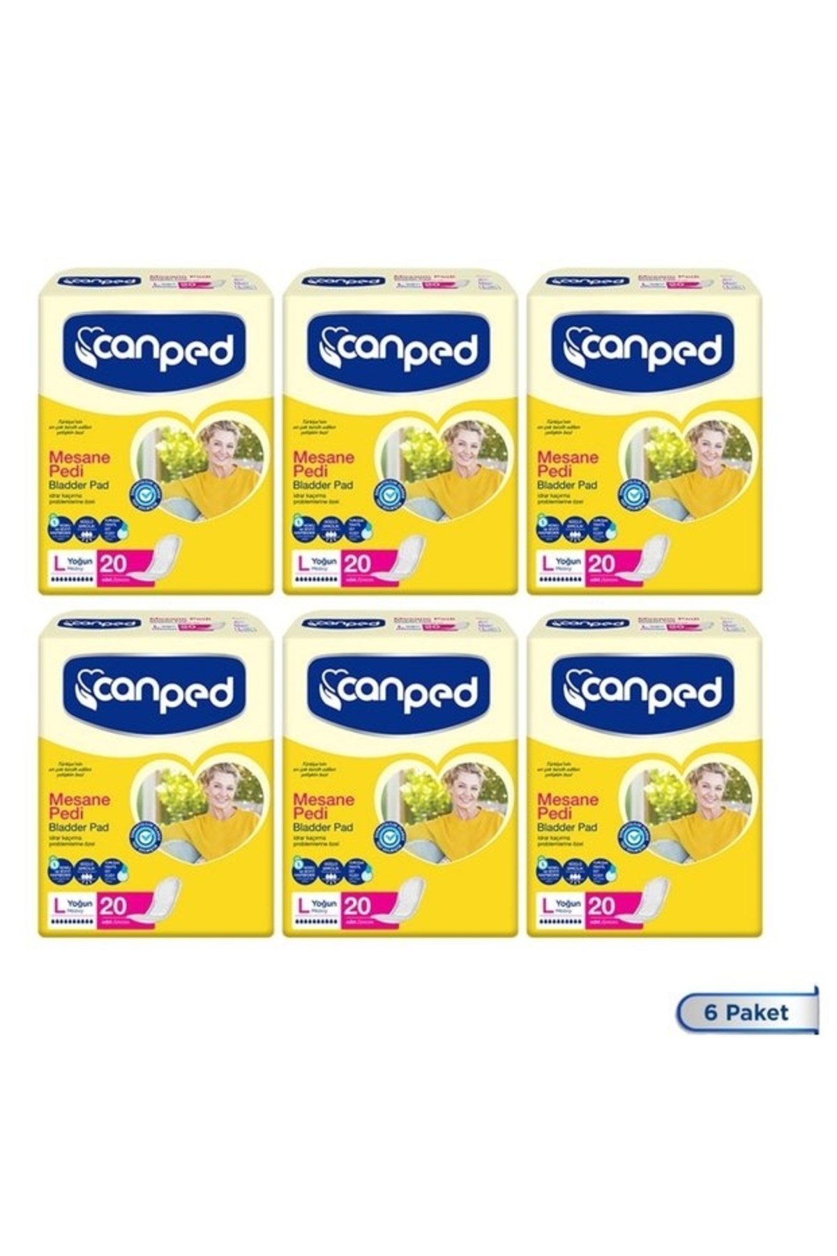 Canped Mesane Pedi Normal L Beden 20'li x 6 adet