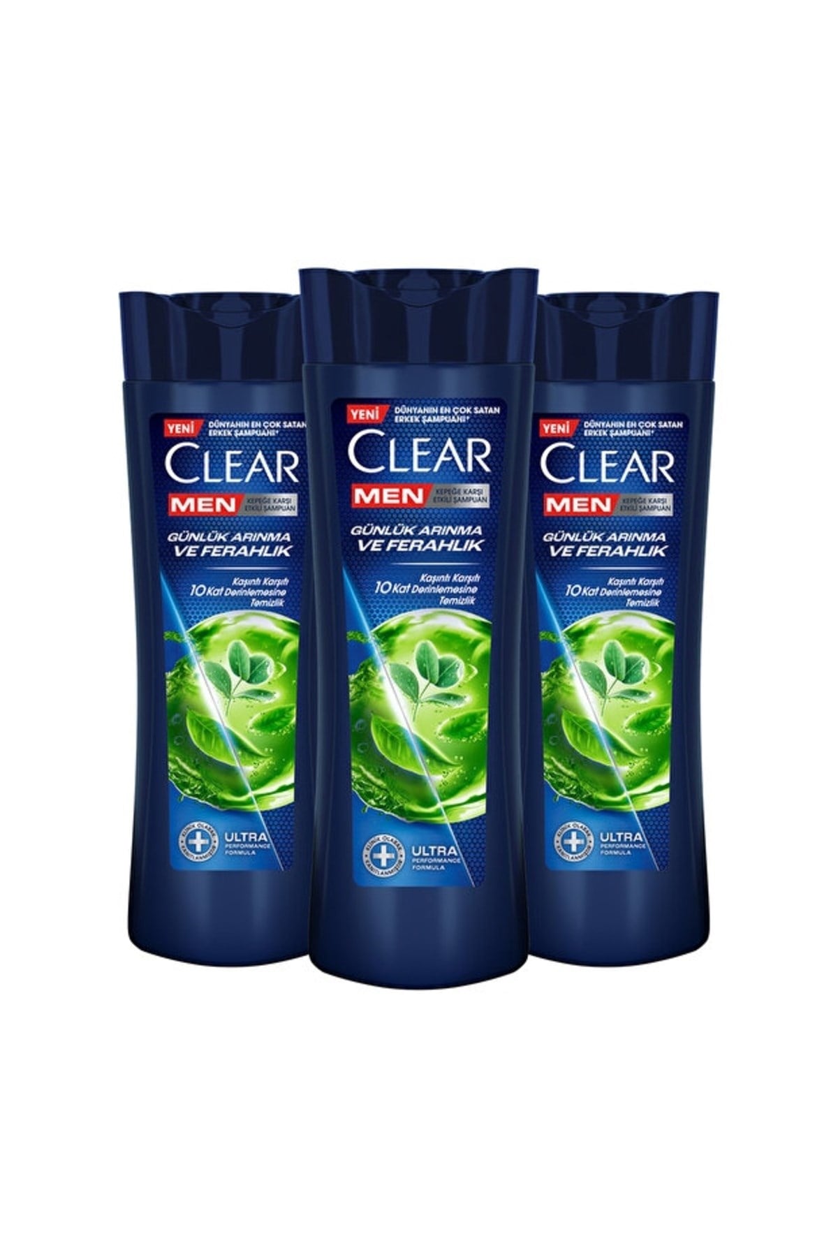 Clear Men Kepeğe Karşı Etkili Şampuan Günlük Arınma ve Ferahlık 350 ml X3
